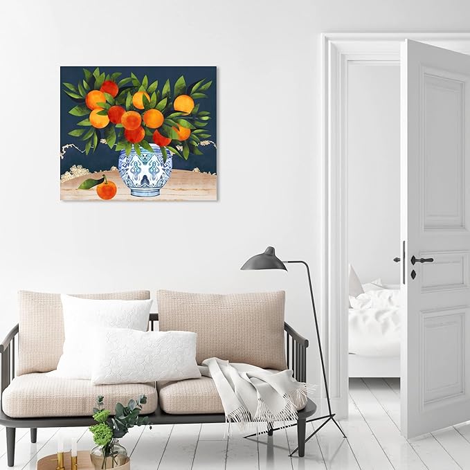 The Oliver Gal Artist Co. Food and Cuisine Wall Art Canvas Prints 'Fruits and Porcelain' Fruits