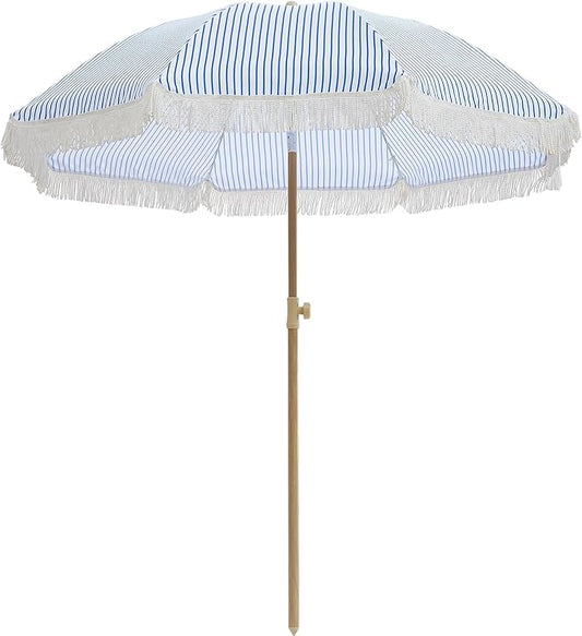 Aohanoi Outdoor Umbrella - Sun Protection, Rain Resistant, Windproof with Manual Open-Close Feature - Ideal for Beach, Camping, and Picnics