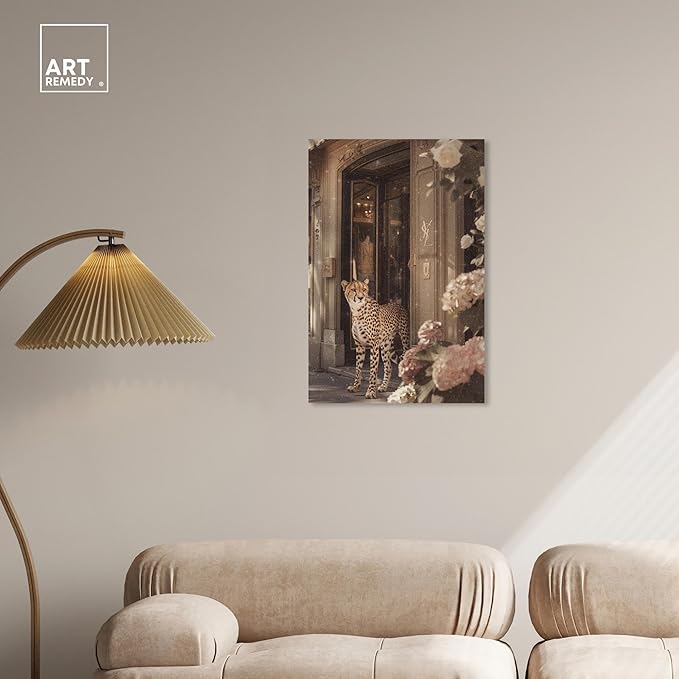 Art Remedy Cheetah at the Store Canvas Fashion Designer Wall Art, Gallery Wrapped, 20" x 30"