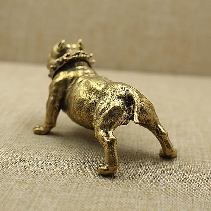 Bulldog Statues, Home Decor Solid Brass Dog Statue Brass Decorative Objects Home Decor Pit Bull Dog Statues Home Decor Decorative Statues for Offices Desktops Bookshelves