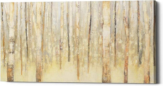 Epic Graffiti 'Birches In Winter' by Julia Purinton, Canvas Wall Art, 12"x24"