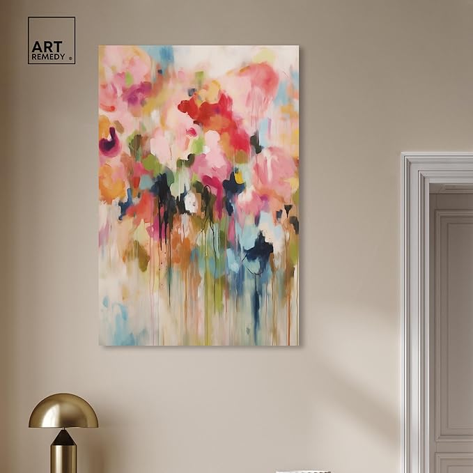 Art Remedy Soft Lush Pastel Canvas New Floral Wall Art, Gallery Wrapped, 30" x 45"