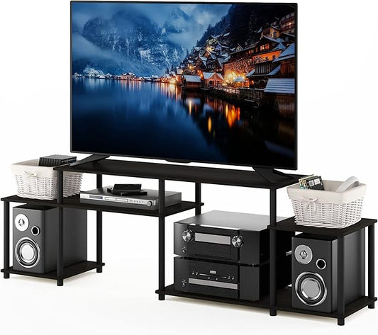Furinno Turn-N-Tube Handel Stand for TV up to 55 Inch, Espresso