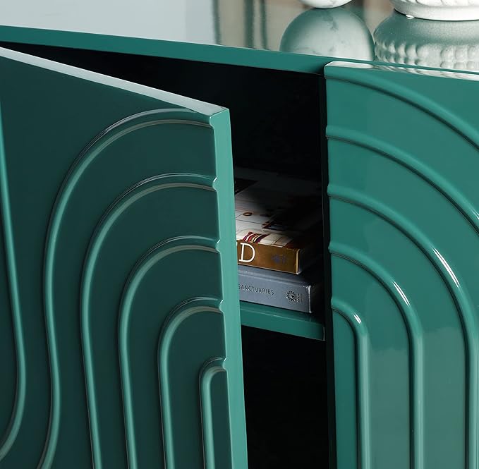 Safavieh Couture Home Saturn-Art Deco Moss Acrylic 3-door Sideboard