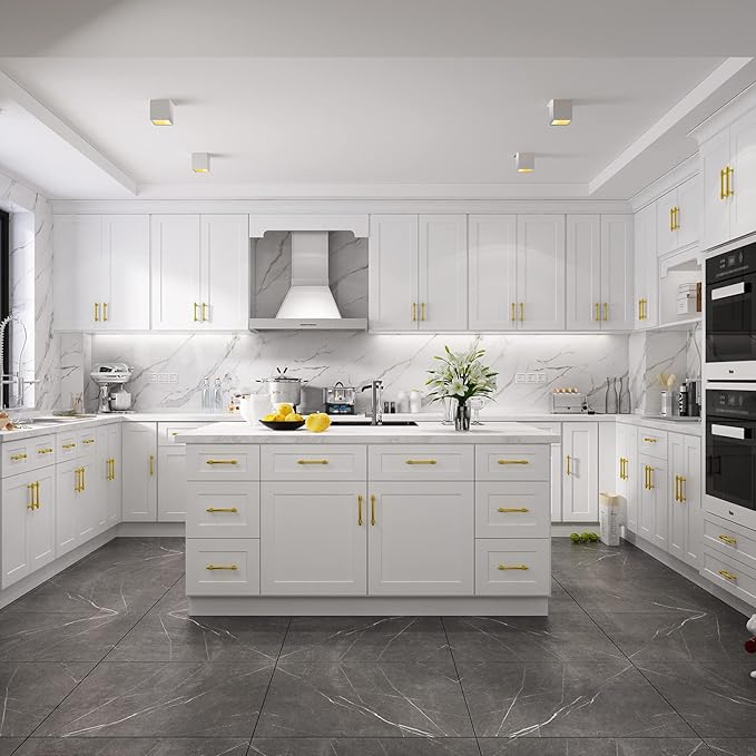 LOVMOR Kitchen Sink Base Cabinet, Unassembled Cabinet, Single Sink Storage Unit, Large Capacity, 24" D*33" W*34-1/2"H