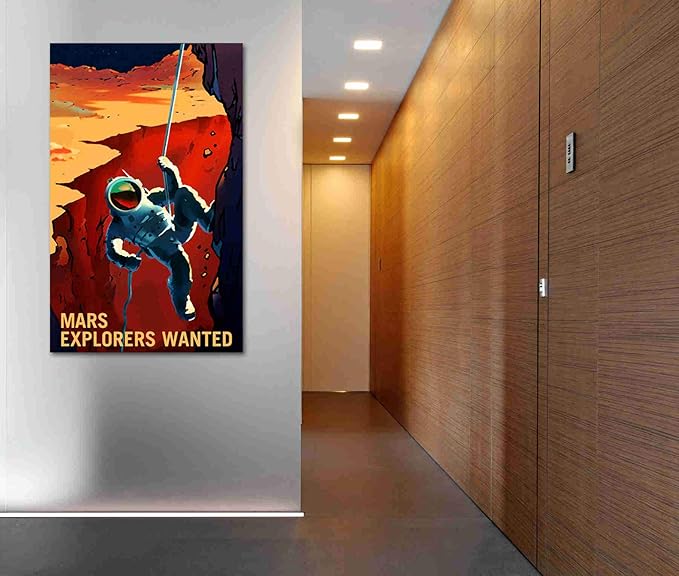 Epic Graffiti 'Mars Explorer Series: Explorers Wanted Space Canvas Wall Art, 26" x 40"