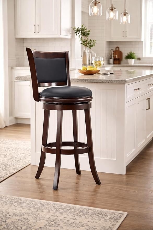 Augusta Swivel Bar Stool - Cappuccino