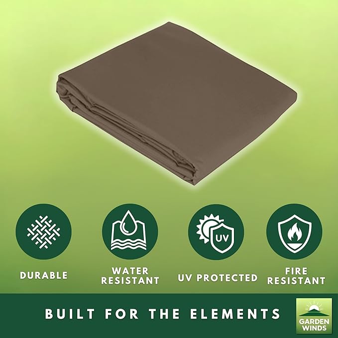 Garden Winds Reinforced RipLock 350 Replacement Canopy Top Cover Compatible with The Phi Villa, Aecojoy, PatioFestival, AbcCanopy, Kozyard 15' Triple Tier Umbrella Models - A701007300, Pf18259, UB02, KZUM15NAV - Nutmeg