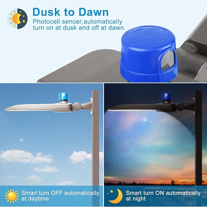 2Pack 480W LED Parking Lot Lights ETL 72000lm (Eqv.2000W MH/HPS) 5000K Led Parking Lot Lighting with Smart Photocell for Yard/Driveway- 7Yrs Warranty (Coverage: 66~120Ft at Height:30~55Ft)