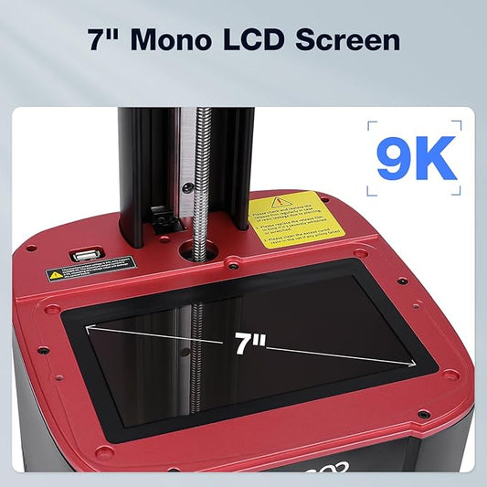 ELEGOO Mars 4 Resin 3D Printer with 7" 9K Monochrome LCD Screen COB UV Light Source and Screen Protector Printing Size 153.36mm*77.76mm*175mm