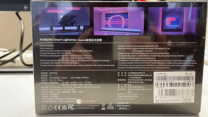 Xiaomi Smart Lightstrip (2m/6.6ft), Compatible with Alexa, Google Assistant, Apple Homekit Home App, WiFi Compatible, Music sync | Dynamic Ambient Lighting | Custom dimming | Smart-Linking
