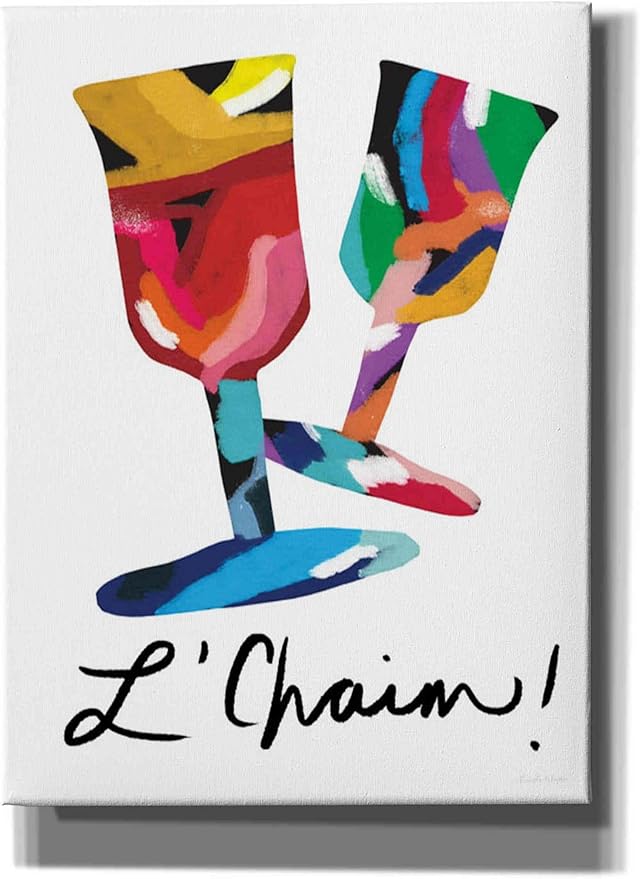 Epic Graffiti 'L'Chaim Glass' by Linda Woods, Canvas Wall Art, 40"x54"