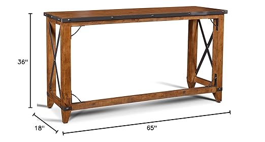 Sunset Trading Rustic City Counter Height Table, Natural Oak