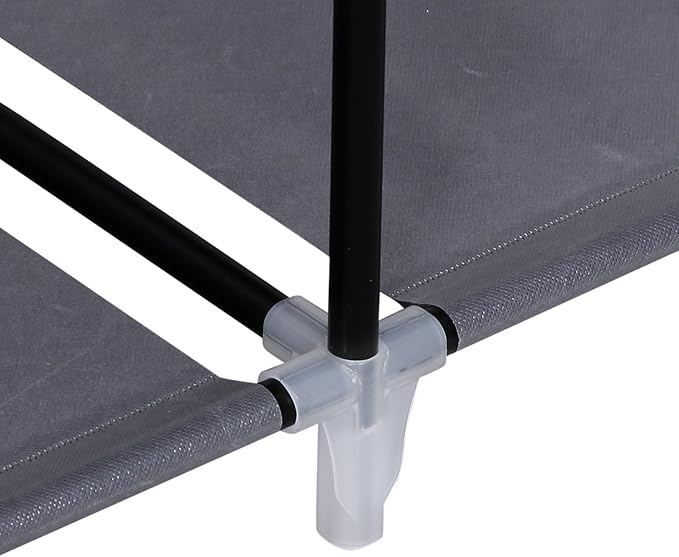 SONGMICS 43 Inch Portable Clothes Closet Wardrobe with Non-Woven Fabric and Hanging Rod Quick and Easy to Assemble Gray ULSF007G