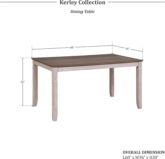 Lexicon Kerley 5-Piece Dining Set, Brown/Grayish White