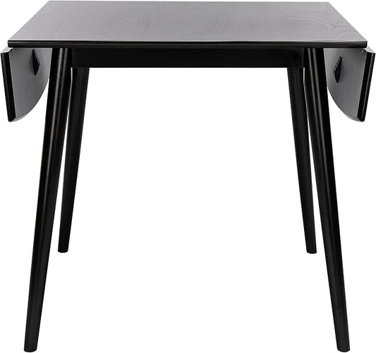 SAFAVIEH Home Collection Kaylee Matte Black Drop Leaf Dining Room Table DTB1403A
