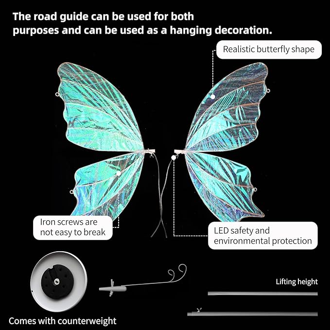 Wedding Butterfly Floor lamp Creative Butterfly Ceiling Lamp Butterfly Hanging Decoration Props for Wedding Party Events