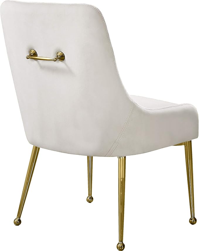 Meridian Furniture Owen Cream Velvet Dining Chair (Set of 2)