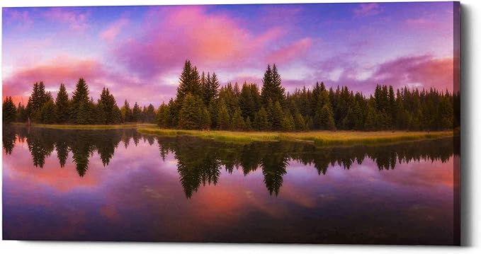 Epic Graffiti 'Snake River Sunrise' by Darren White, Canvas Wall Art, 20"x40"