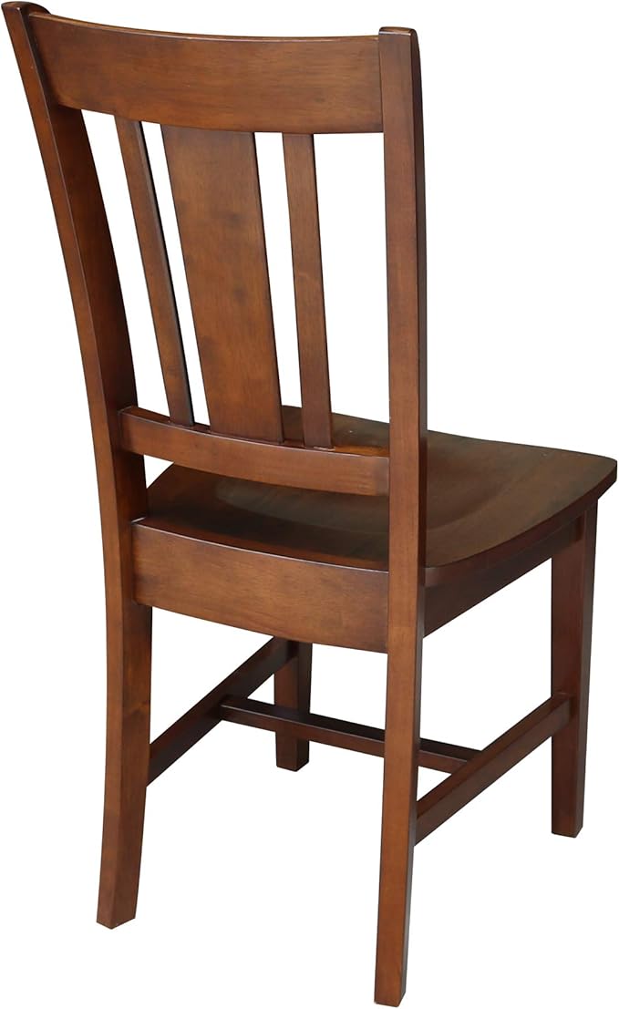 IC INTERNATIONAL CONCEPTS San Remo Solid Wood Splatback Dining Chair in Espresso