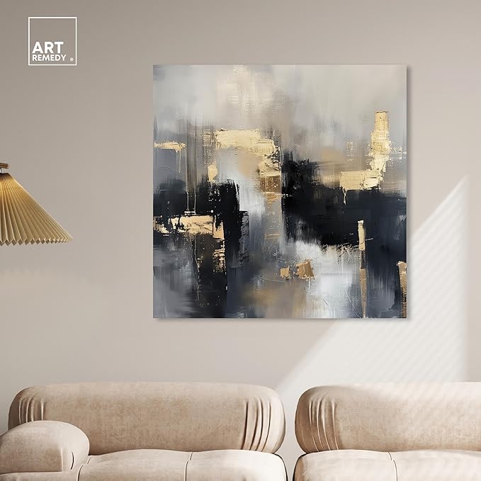Art Remedy Daring Canvas Colorful Abstract Wall Art, Gallery Wrapped, 40" x 40"