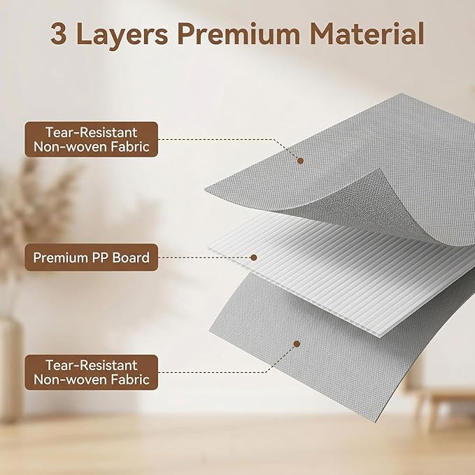 4 Pack Bed Sheet Organizers and Storage, (King & Queen Size) Sheet Organizer for Linen Closet, Foldable Bedding Storage Box with Window for Bedsheets, Duvet Cover and Pillowcase (Light Printed 4 Pack)