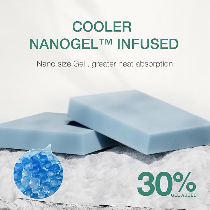 Novilla 12 Inch King Size Mattress in a Box, King Memory Foam Mattress with GelMax Cooling Cover & Charcoal-Infused Medium-Firm Support for Back Pain Relief, Motion Isolation
