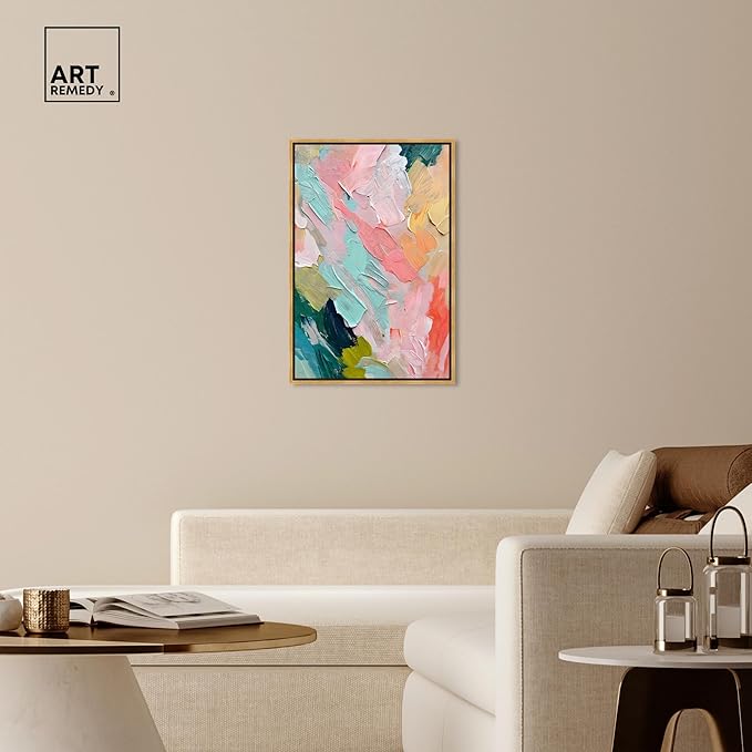 Art Remedy Pastel Layers Canvas Pastel Wall Art, Gold Frame, 24" x 36"