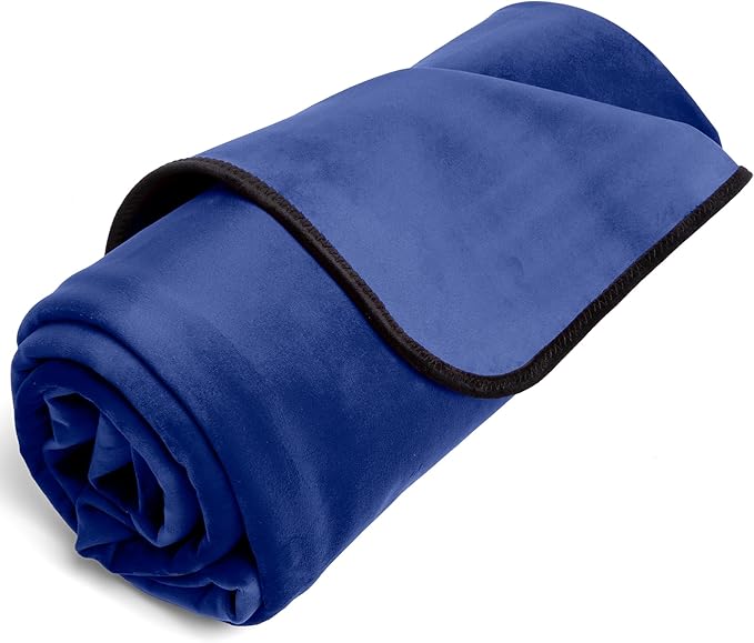 Avana Waterproof Throw - Sensual Blanket for Adults - Made in The USA - King Size, Micro-Velvet Blue