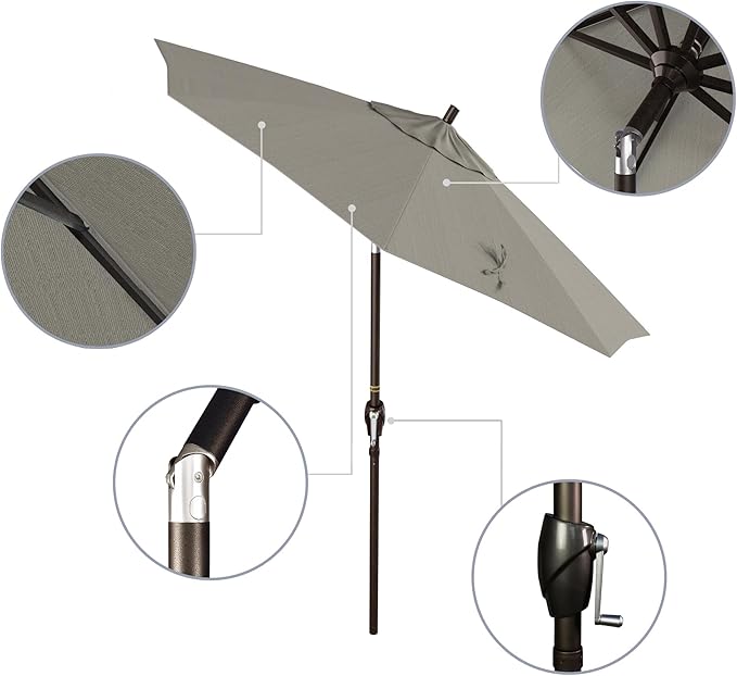 California Umbrella 7.5' Round Aluminum Market Umbrella