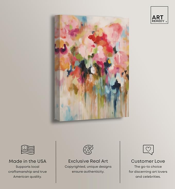 Art Remedy Soft Lush Pastel Canvas New Floral Wall Art, Gallery Wrapped, 16" x 24"