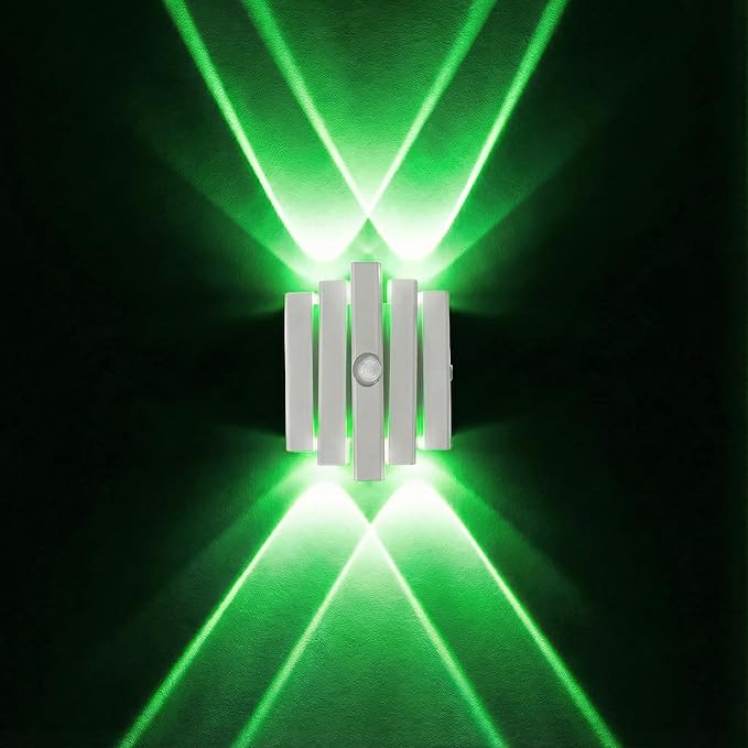 Rechargeable Motion Sensor Wall Sconce, Battery Operated Indoor Night Light with Magnetic Mount, RGB Colorful LED Ambient Lighting for Hallway, Stairs, Bathroom & Kids Room (USB-C)