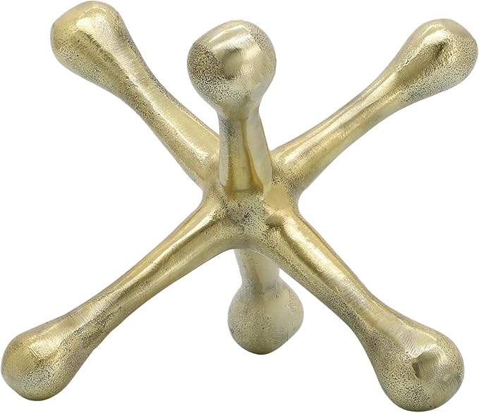 Decorative Object for Home Decor – Bathroom and Office Decor Sculpture – Modern Living Room Decor Statement – Shelf Styling Piece and Coffee Table Statues – Unique Decorative Ornaments – 5" Gold