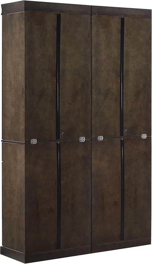 Crosley Furniture Stanton 2-Piece Glass Door Kitchen Storage Pantry Cabinet with Shelves Dining, Laundry Room, Coffee