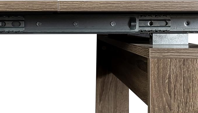 Ball & Cast Extendable Dining Table, 20"/118.5" Large Dining Room Table for 6-10 Person,Kitchen Table with Wood Legs, Space-Saving Folding Console Table,Brown