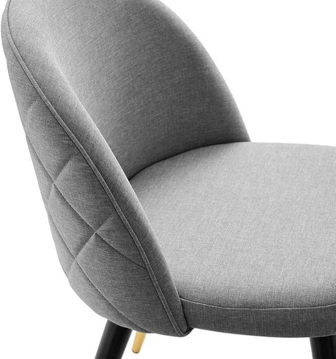 Modway Cordial Fabric Upholstered Dining Accent Chairs in Light Gray - Set of 2