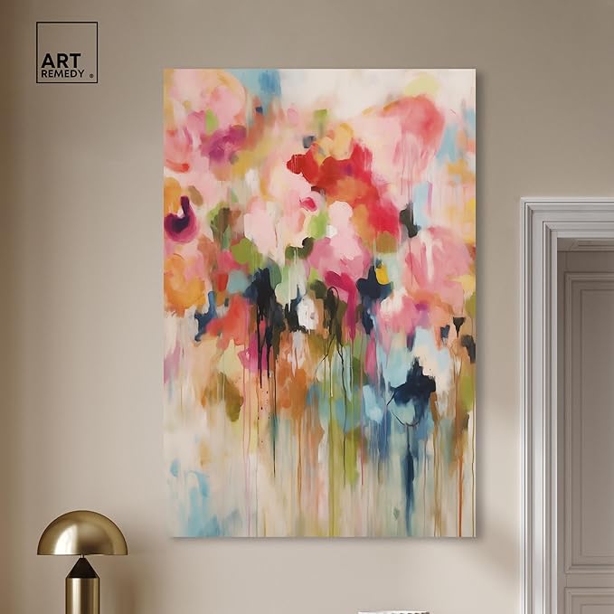 Art Remedy Soft Lush Pastel Canvas New Floral Wall Art, Gallery Wrapped, 36" x 54"
