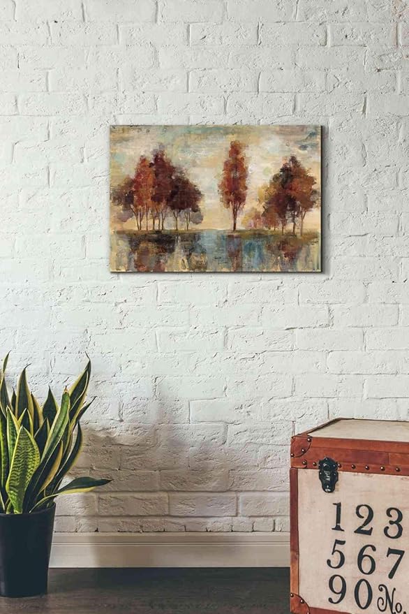 Epic Graffiti 'Field and Forest' by Silvia Vassileva, Canvas Wall Art, 26"x18"