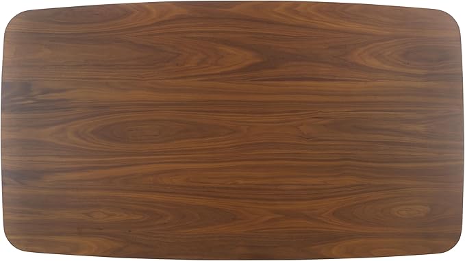 SAFAVIEH Couture Collection - Divya Walnut & Black Rectangle Wood Dining Table, Modern Two-Tone Design, Seats up to 6 (SFV6711A)
