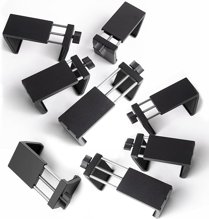 Universal Heavy-Duty Outdoor Furniture Clips for Wicker Patio Furniture, Anti-Separation Locking System for Sectional Couch,Secures up to 3.7" Square & Round Tubes(8pcs)