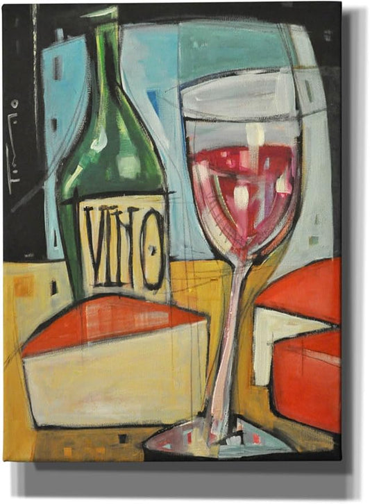 Epic Graffiti 'Red Wine And Cheese' by Tim Nyberg, Canvas Wall Art, 40"x54"