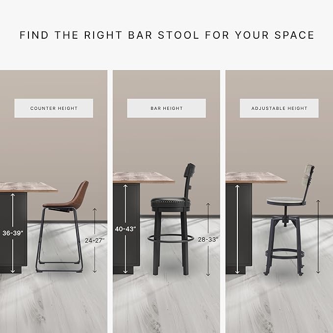Signature Design by Ashley Lyncott Contemporary 24.25" Seat Height Counter Height Upholstered Bar Stool with Foam Cushion, 2 Count, Blue Fabric, Solid Hardwood Frame with Brown Finish