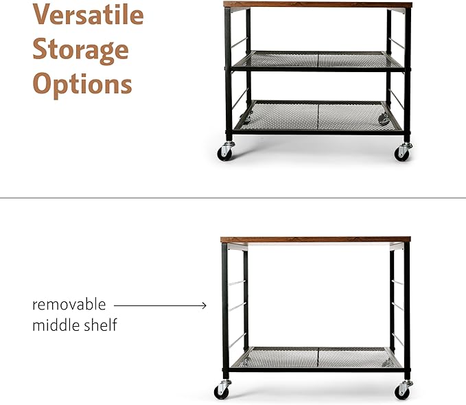 Mini Fridge Stand with Storage, Fridge Cabinet, Heavy Duty Refrigerator Stand Beverage, Dorm Fridge Cart, Microwave Stand, Nightstand, Kitchen Storage Organizer, End Table, Record Player Stand