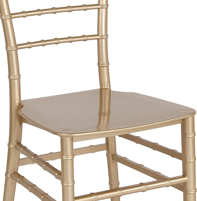 Flash Furniture HERCULES Series Gold Resin Stacking Chiavari Chair