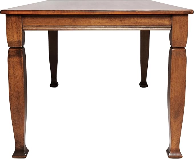 Taylor & Logan Lennox 60" Solid Wood Dining Table in an Walnut Matte Finish, Seating for 6, Stylish Turned Wooden Legs, Perfect for Hosting or Everyday Meals