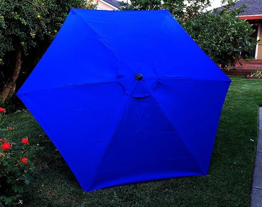 BELLRINO DECOR Replacement STRONG & THICK Patio Umbrella Canopy Cover for 7.5 ft 6 Ribs (Canopy Only) - ROYAL BLUE