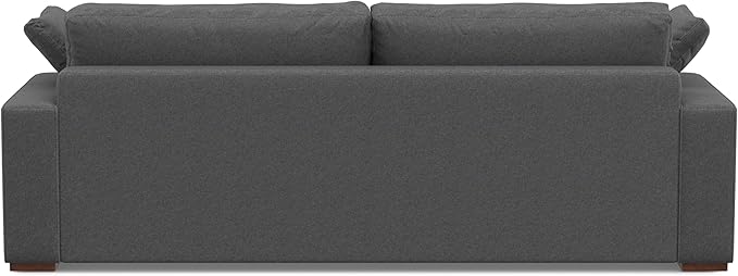 SIMPLIHOME Charlie Sofa in 100% Recycled Polyester Tightly Woven Performance Fabric, Pebble Grey, 96-inches Wide, Handcrafted Contemporary Style Sofa for Living Room or Couch for Family Room