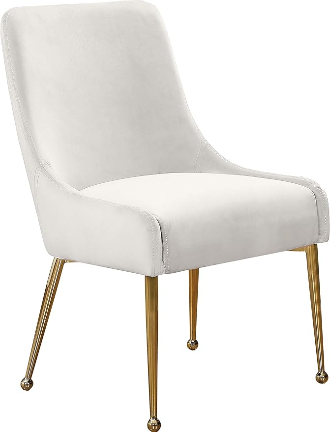 Meridian Furniture Owen Cream Velvet Dining Chair (Set of 2)