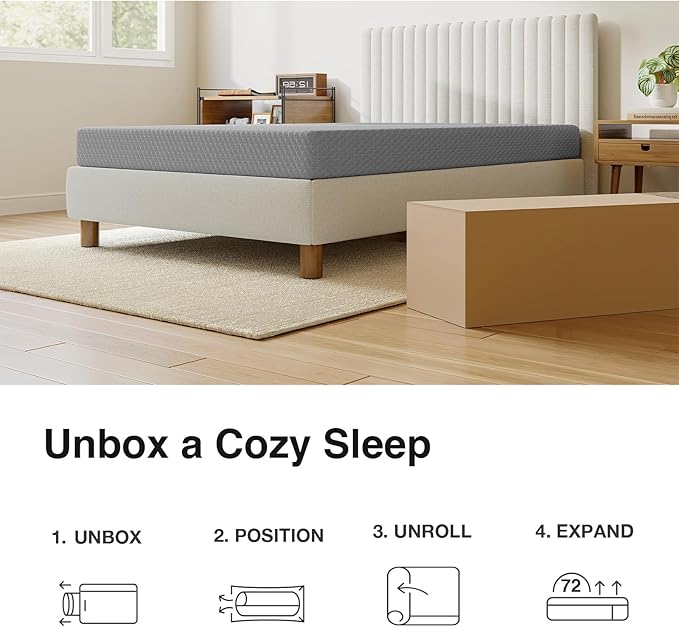 Novilla 8 Inch Twin Mattress, Cooling Memory Foam Mattress Twin Size for Pressure Relief & Thermally Balanced, Breathable Twin Bed Mattresses Designed for Enhanced Support & Quick Asleep