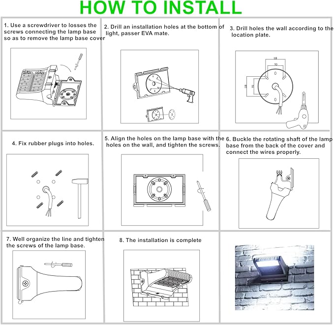 Rotatable LED Wall Pack Light with Dusk to Dawn Photocell, 150W 21000LM 800-1000W HPS/HID Equiv., 5000K Daylight ETL Commercial Outdoor Security Lighting for Warehouse, Entrance, Parking, Garage